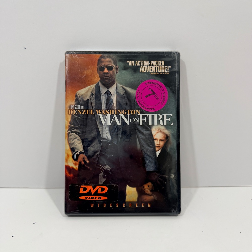 20th Century Fox Man on Fire DVD Adult OS Black Denzel Washington Movie